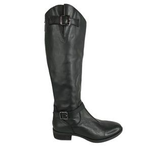 Sam Edelman Painter Black Leather Tall Boots 6.5